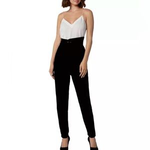 Joie NWT Caviar Black Silk Velvet Farah High Waist Pant